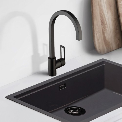 Sanitec Quattro Ψηλή Μπαταρία Κουζίνας Πάγκου Ultra Granite Pietra