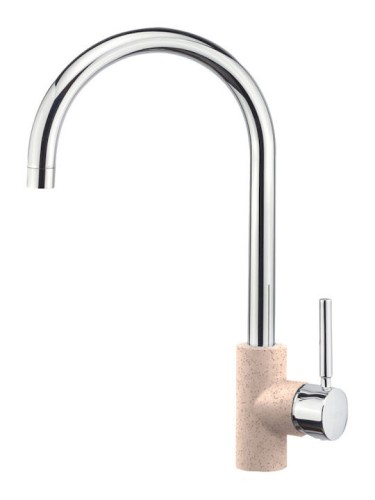Sanitec Doppio Ψηλή Μπαταρία Κουζίνας Πάγκου Granite White