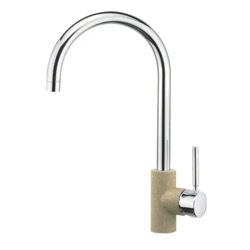Sanitec Doppio Ψηλή Μπαταρία Κουζίνας Πάγκου Metallic Cream
