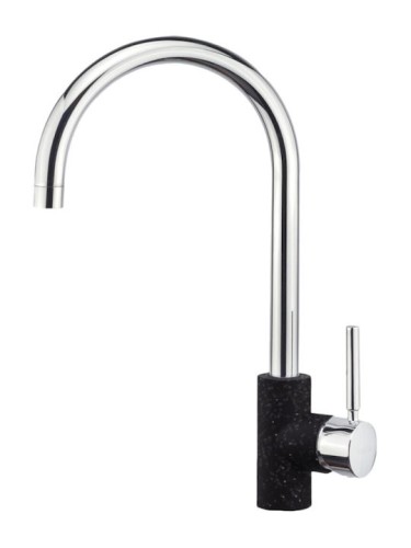 Sanitec Doppio 05 02 00252 Ψηλή Μπαταρία Κουζίνας Πάγκου Granite Black
