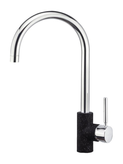 Sanitec Doppio 05 02 00252 Ψηλή Μπαταρία Κουζίνας Πάγκου Granite Black