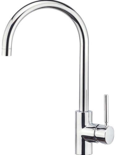 Sanitec Doppio Ψηλή Μπαταρία Κουζίνας Πάγκου Chrome