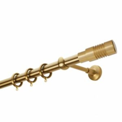 Zogometal Μεταλλικό Κουρτινόξυλο Easy Line Μονό Φ25mm 160εκ. Όρο Ματ E0436