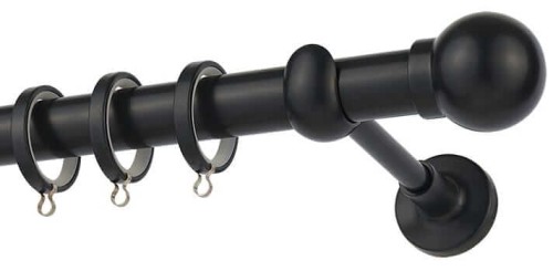Zogometal Μεταλλικό Κουρτινόξυλο Easy Line Διπλό με Σιδηρόδρομο Φ25mm 160εκ. Όρο Ματ E0436