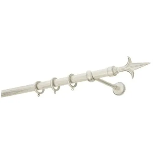 Zogometal Μεταλλικό Κουρτινόξυλο Μονό Φ25mm 240εκ. Ασημί E0436