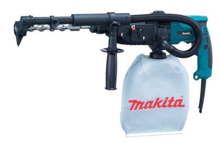 Κρουστικό Σκαπτικό Ρεύματος Makita HR2432 780W SDS PLUS με σύστημα εξαγωγής σκόνης σε βαλιτσάκι