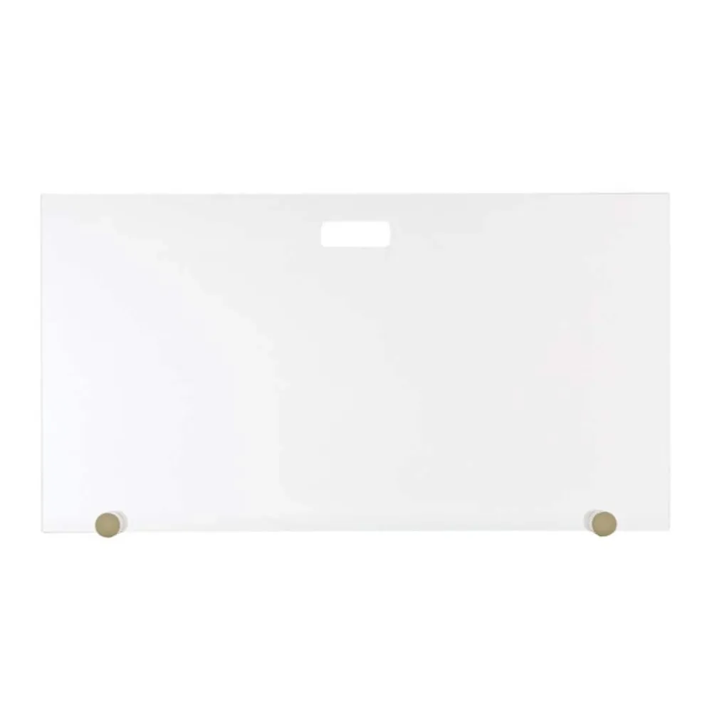 Zogometal 586 Γυάλινο Προστατευτικό Τζακιού 90x50cm Ιβουάρ