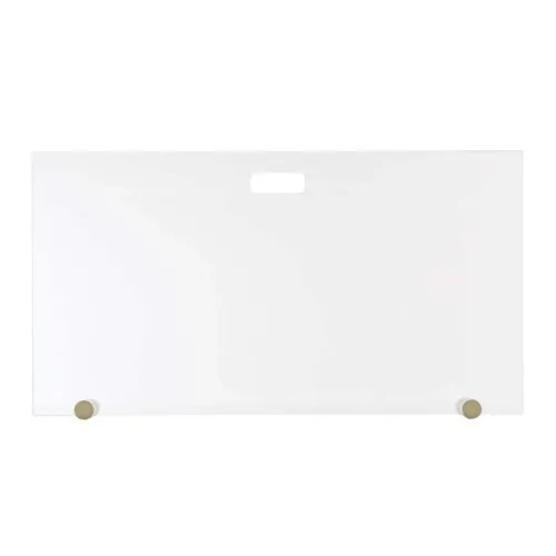 Zogometal 586 Γυάλινο Προστατευτικό Τζακιού 90x50cm Ιβουάρ