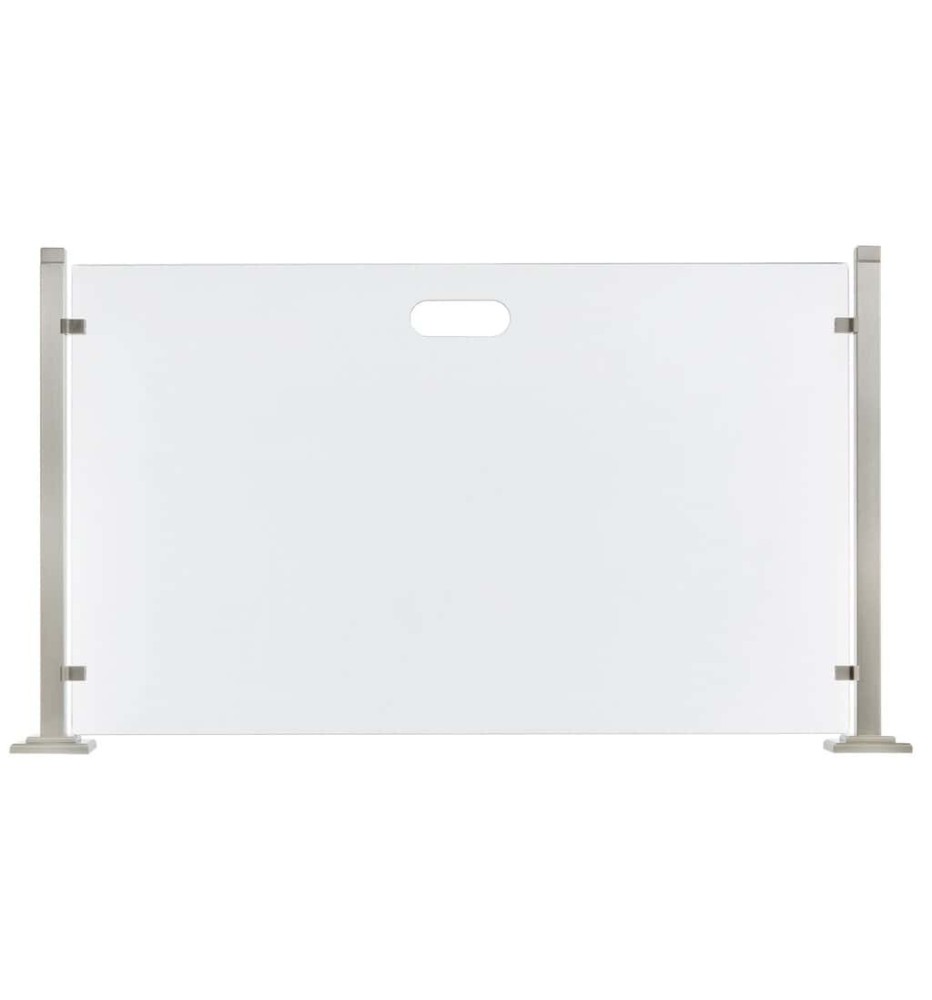Zogometal 559 Γυάλινο Προστατευτικό Τζακιού 91x52cm Νίκελ Ματ