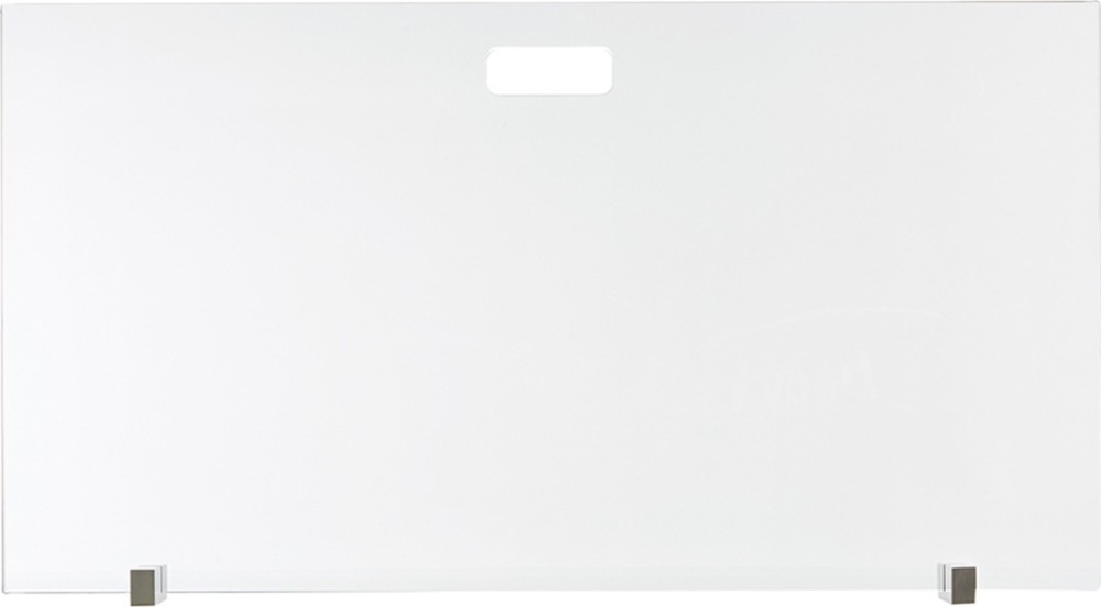 Zogometal 585 Γυάλινο Προστατευτικό Τζακιού 90x50cm Ιβουάρ