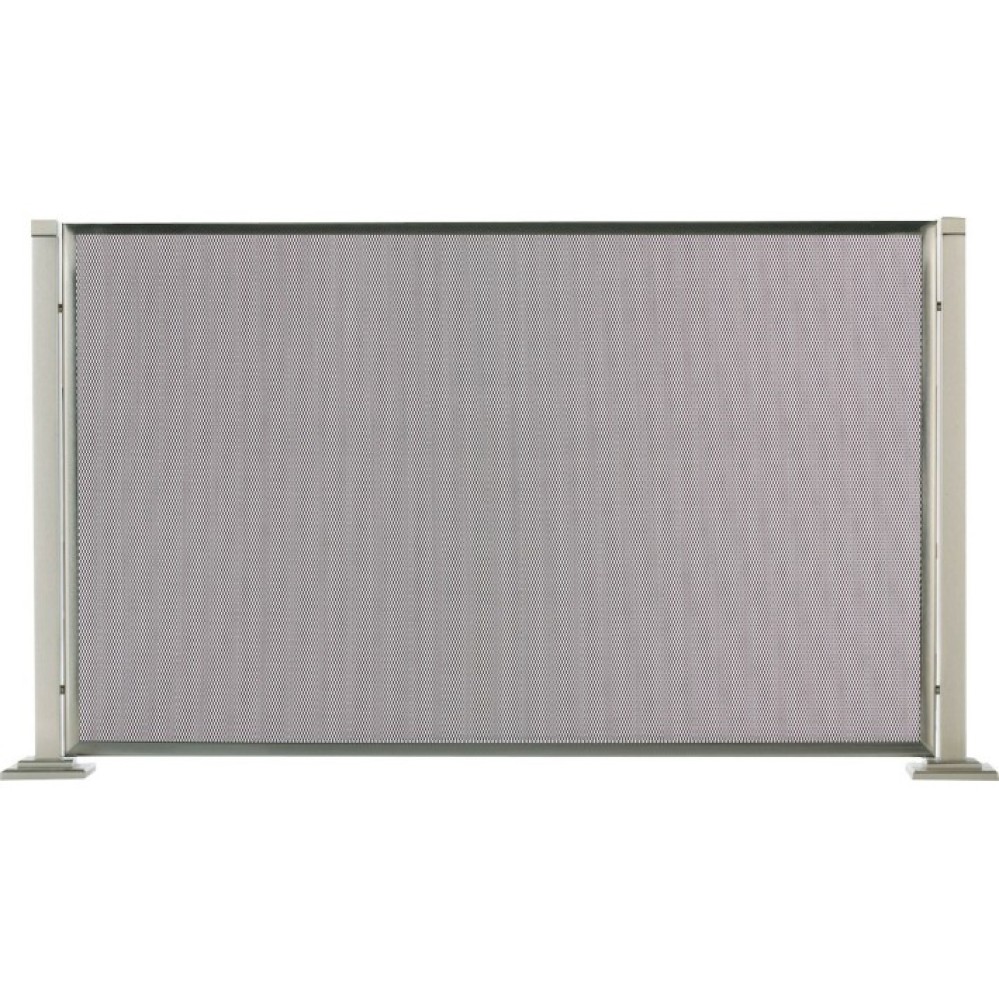 Zogometal 571 Μεταλλικό Προστατευτικό Τζακιού 91x52cm Νίκελ Ματ
