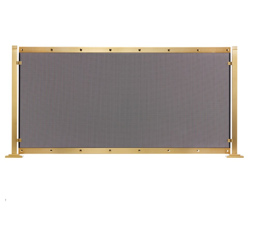 Zogometal 571 Μεταλλικό Προστατευτικό Τζακιού 91x52cm Μπρονζέ