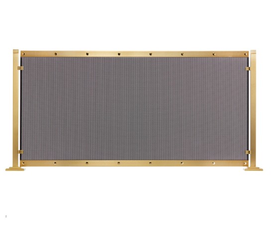 Zogometal 571 Μεταλλικό Προστατευτικό Τζακιού 91x52cm Μπρονζέ