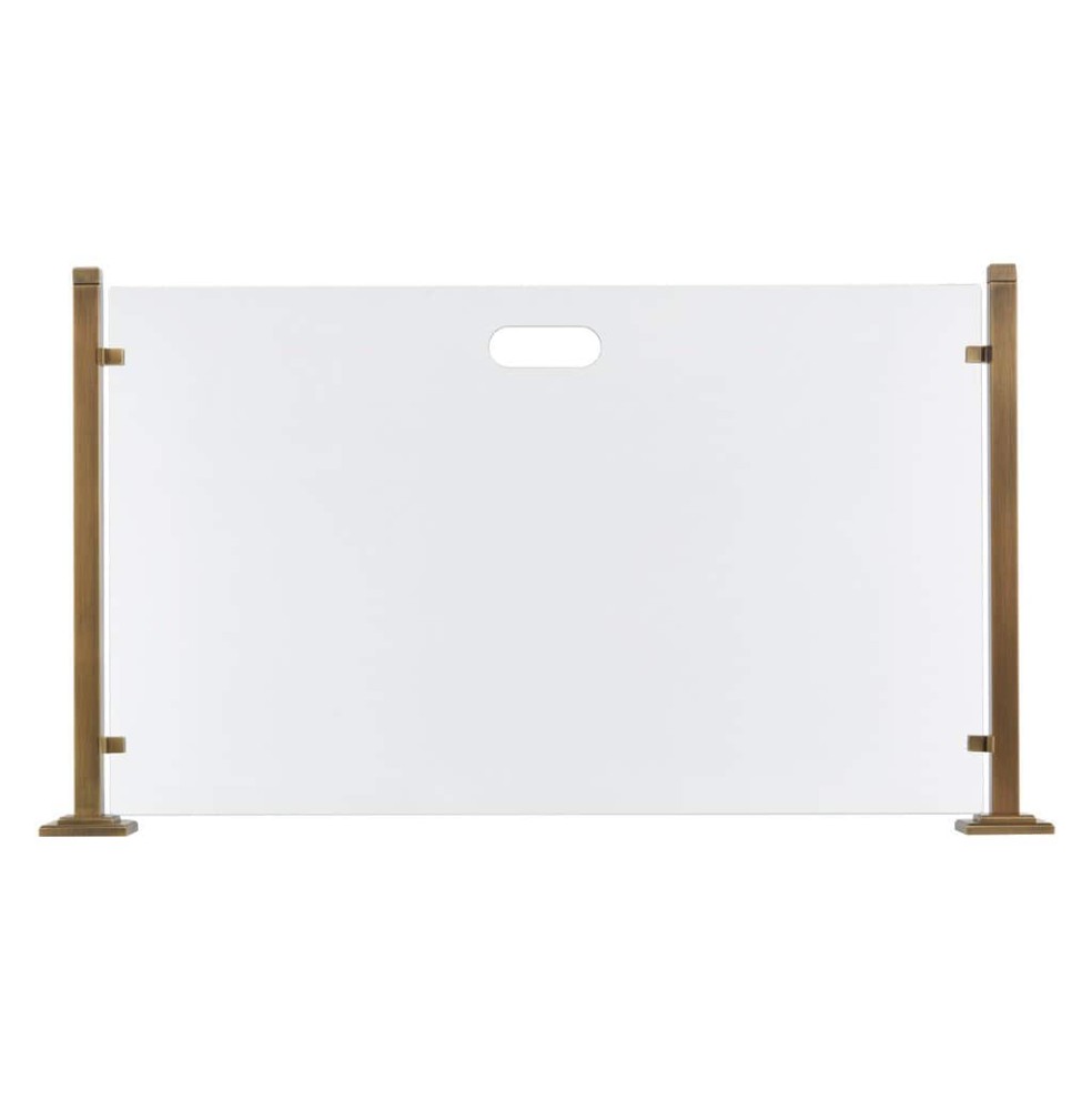 Zogometal 559 Γυάλινο Προστατευτικό Τζακιού 91x52cm Μπρονζέ
