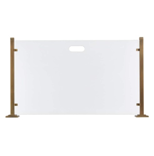 Zogometal 559 Γυάλινο Προστατευτικό Τζακιού 91x52cm Μπρονζέ