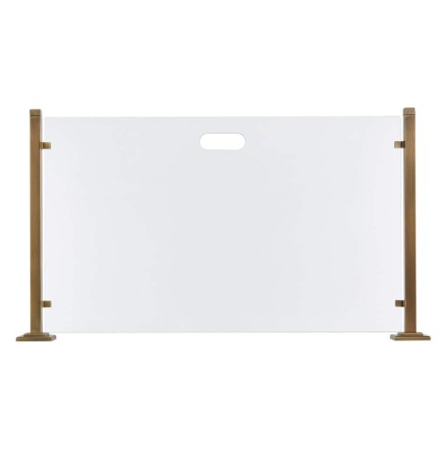 Zogometal 559 Γυάλινο Προστατευτικό Τζακιού 91x52cm Μπρονζέ