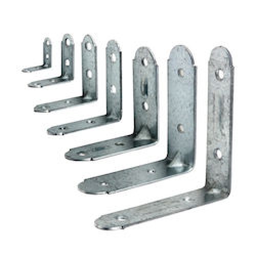 Γωνία Ραφιού από Μέταλλο σε Ασημί Χρώμα 250x195mm ΝΟ73026