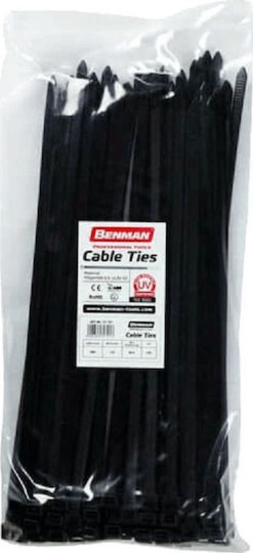 Benman Δεματικά Καλωδίων 430x9mm Μαύρο 50τμχ