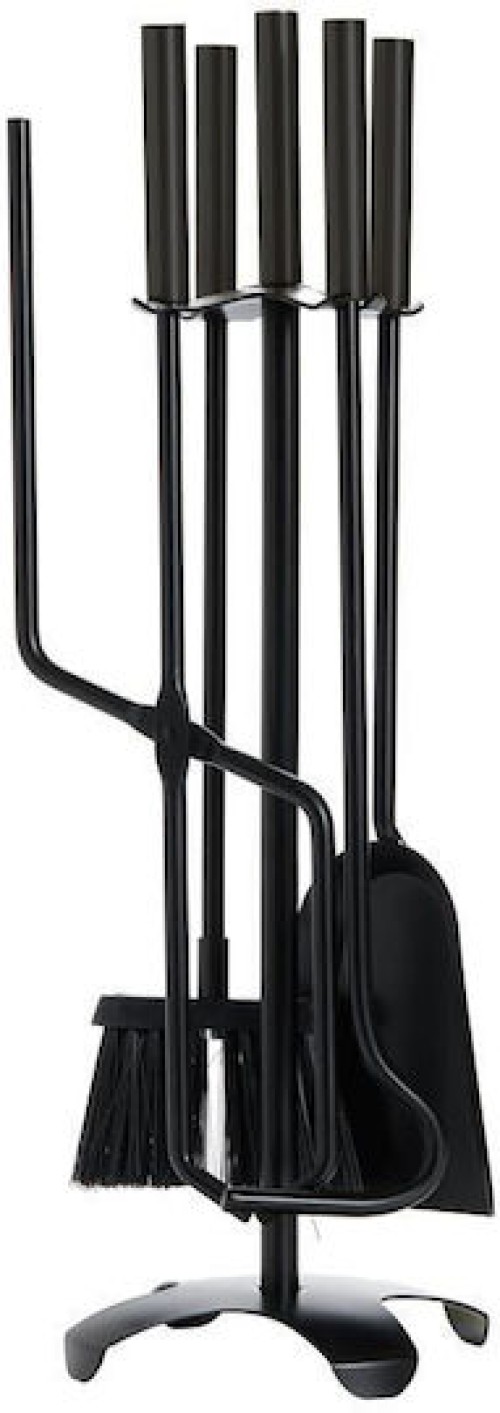 Zogometal 1230 b13 Σετ Εργαλείων Τζακιού με Κρεμανταλά Inox Μαύρο