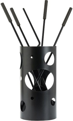 Zogometal K30 1230 Σετ Εργαλείων Τζακιού με Κουβά Μαύρο