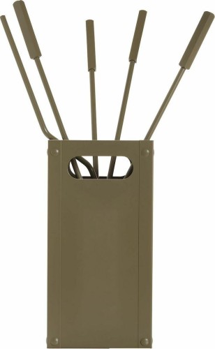 Zogometal 1235 K34 Σετ Εργαλείων Τζακιού με Κουβά Καφέ Ελιάς