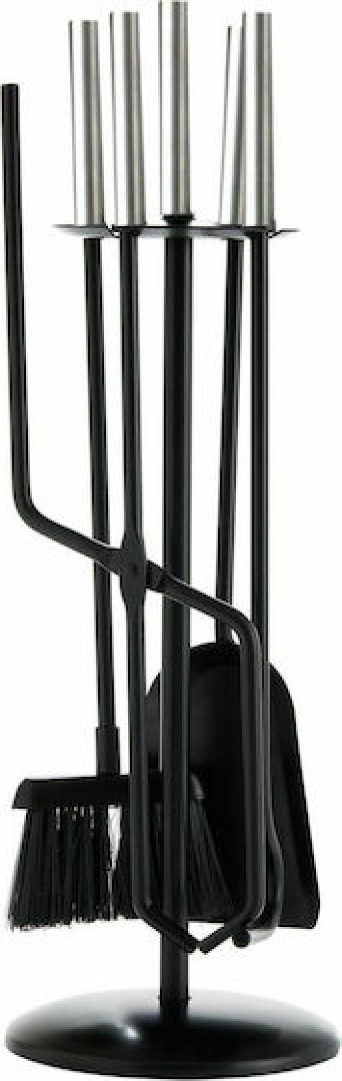 Zogometal 1230 Β09 Σετ Εργαλείων Τζακιού με Κρεμανταλά Inox Μαύρο