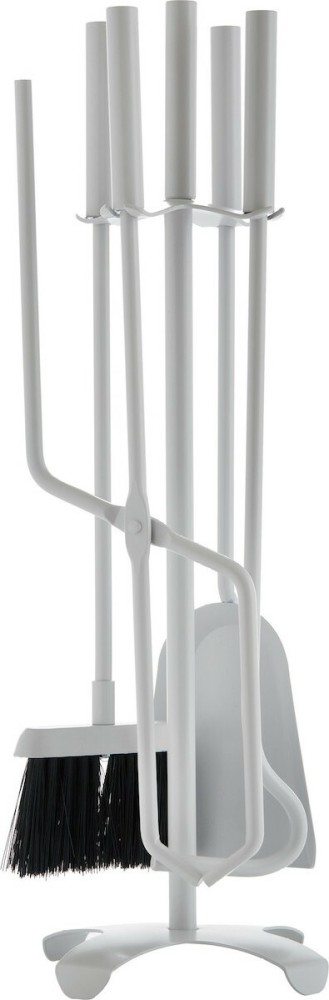 Zogometal 1230 Β13 Σετ Εργαλείων Τζακιού με Κρεμανταλά Λευκό Πάγου