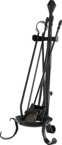 Zogometal 0670 B17 0670 B17 Σετ Εργαλείων Τζακιού με Κρεμανταλά Πατίνα Χαλκός
