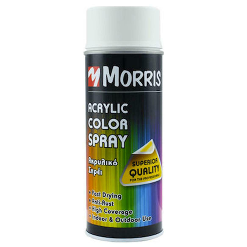 Morris Σπρέι Βαφής Mat Acrylic με Ματ Εφέ Λευκό 400ml