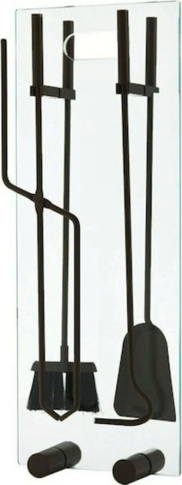 Zogometal 1230 T07 Σετ Εργαλείων Τζακιού με Κρεμανταλά Μαύρο