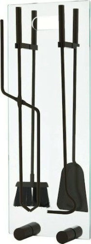 Zogometal 1230 T07 Σετ Εργαλείων Τζακιού με Κρεμανταλά Μαύρο