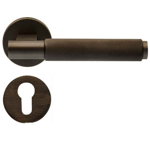 Πόμολα Πόρτας Ροζέτα Ilavio 2791 Anodized Inox Mat Πόμολα Μπάνιου Κλείστρο Wc Ζεύγος