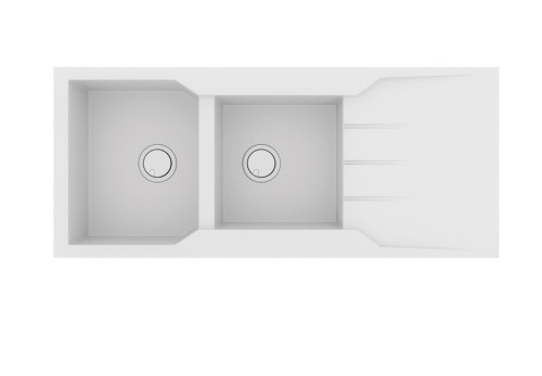 Sanitec Ultra Granite 801 Ένθετος Νεροχύτης από Συνθετικό Γρανίτη Μ116xΠ50cm Pietra