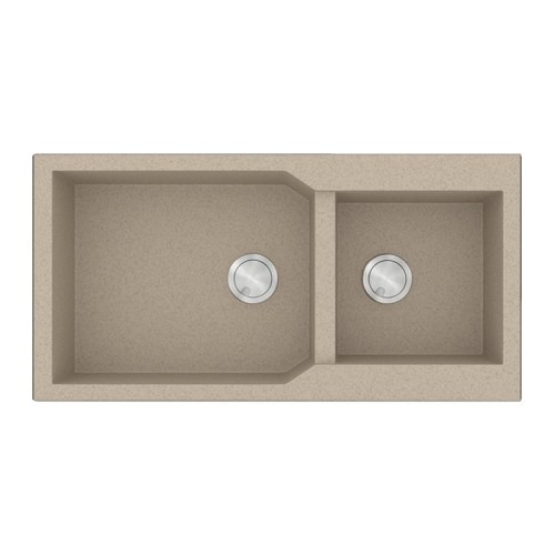 Sanitec Ultra Granite 803 803 Ένθετος Νεροχύτης από Συνθετικό Γρανίτη Μ98xΠ50cm Nero