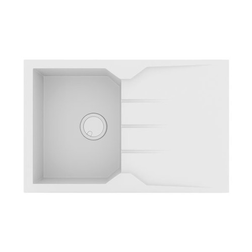 Sanitec Ultra Granite 807 Ένθετος Νεροχύτης από Συνθετικό Γρανίτη Μ79xΠ50cm Bianco