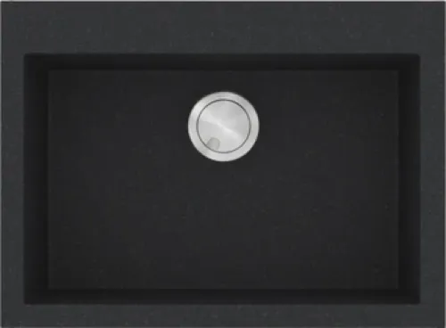 Sanitec Ultra Granite 815 815 Ένθετος Νεροχύτης από Συνθετικό Γρανίτη Μ70xΠ50cm Nero