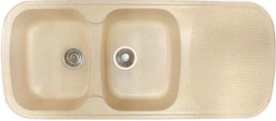 Sanitec Classic 300 300 Ένθετος Νεροχύτης από Συνθετικό Γρανίτη Μ116xΠ50cm Granite Sand
