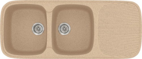 Sanitec Classic 300 300 Ένθετος Νεροχύτης από Συνθετικό Γρανίτη Μ116xΠ50cm Granite Terracotta
