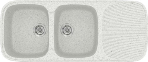 Sanitec Classic 300 300 Ένθετος Νεροχύτης από Συνθετικό Γρανίτη Μ116xΠ50cm Granite White