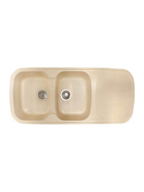 Sanitec Classic 300 300 Ένθετος Νεροχύτης από Συνθετικό Γρανίτη Μ116xΠ50cm Metallic Cream
