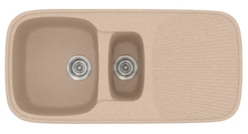 Sanitec Classic 301 301 Ένθετος Νεροχύτης από Συνθετικό Γρανίτη Μ97xΠ50cm Granite Sand