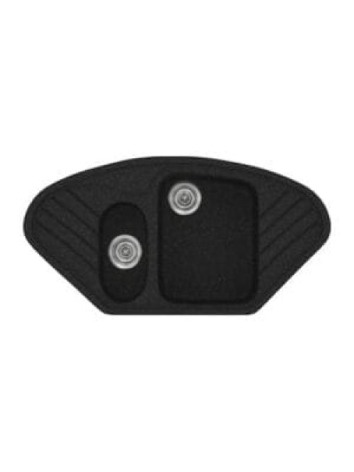 Sanitec Classic 302 302 Ένθετος Νεροχύτης Γωνιακός από Συνθετικό Γρανίτη Μ96xΠ51cm Granite Terracotta