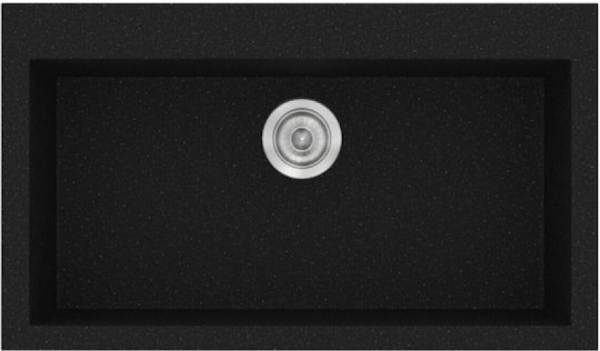 Sanitec Classic 302 302 Ένθετος Νεροχύτης Γωνιακός από Συνθετικό Γρανίτη Μ96xΠ51cm Granite Grey