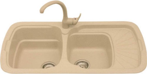 Sanitec Classic 304 304 Ένθετος Νεροχύτης από Συνθετικό Γρανίτη Μ96xΠ51cm Granite Sand