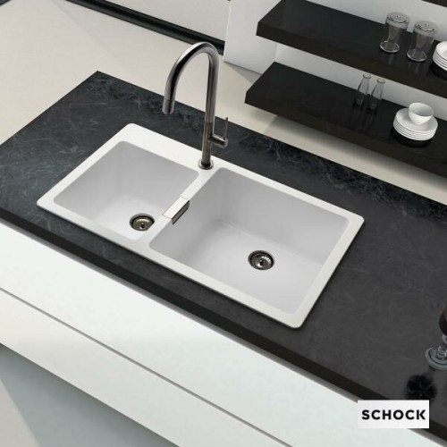 Sanitec Classic 308 308 Ένθετος Νεροχύτης από Συνθετικό Γρανίτη Μ97xΠ51cm Granite Taupe