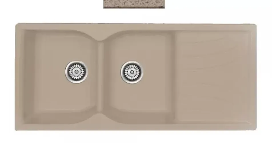 Sanitec Classic 308 308 Ένθετος Νεροχύτης από Συνθετικό Γρανίτη Μ97xΠ51cm Metallic Space