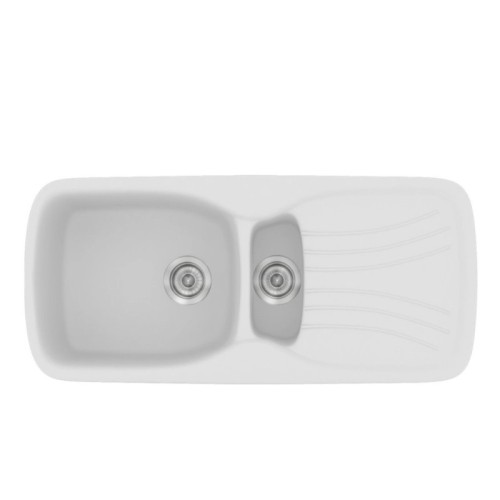 Sanitec Classic 309 309 Ένθετος Νεροχύτης από Συνθετικό Γρανίτη Μ97xΠ51cm Granite Rust