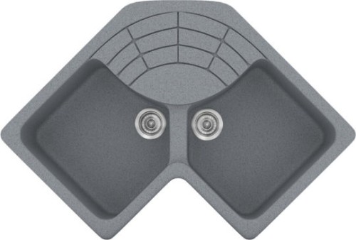 Sanitec Classic 310 Ένθετος Νεροχύτης Γωνιακός από Συνθετικό Γρανίτη Μ83xΠ83cm Celtic Stone
