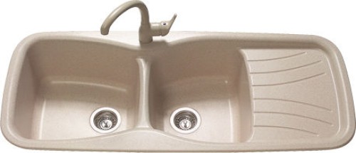 Sanitec Classic 311 311 Ένθετος Νεροχύτης από Συνθετικό Γρανίτη Μ120xΠ51cm Granite Blue