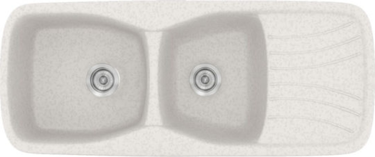 Sanitec Classic 311 311 Ένθετος Νεροχύτης από Συνθετικό Γρανίτη Μ120xΠ51cm Metallic Space